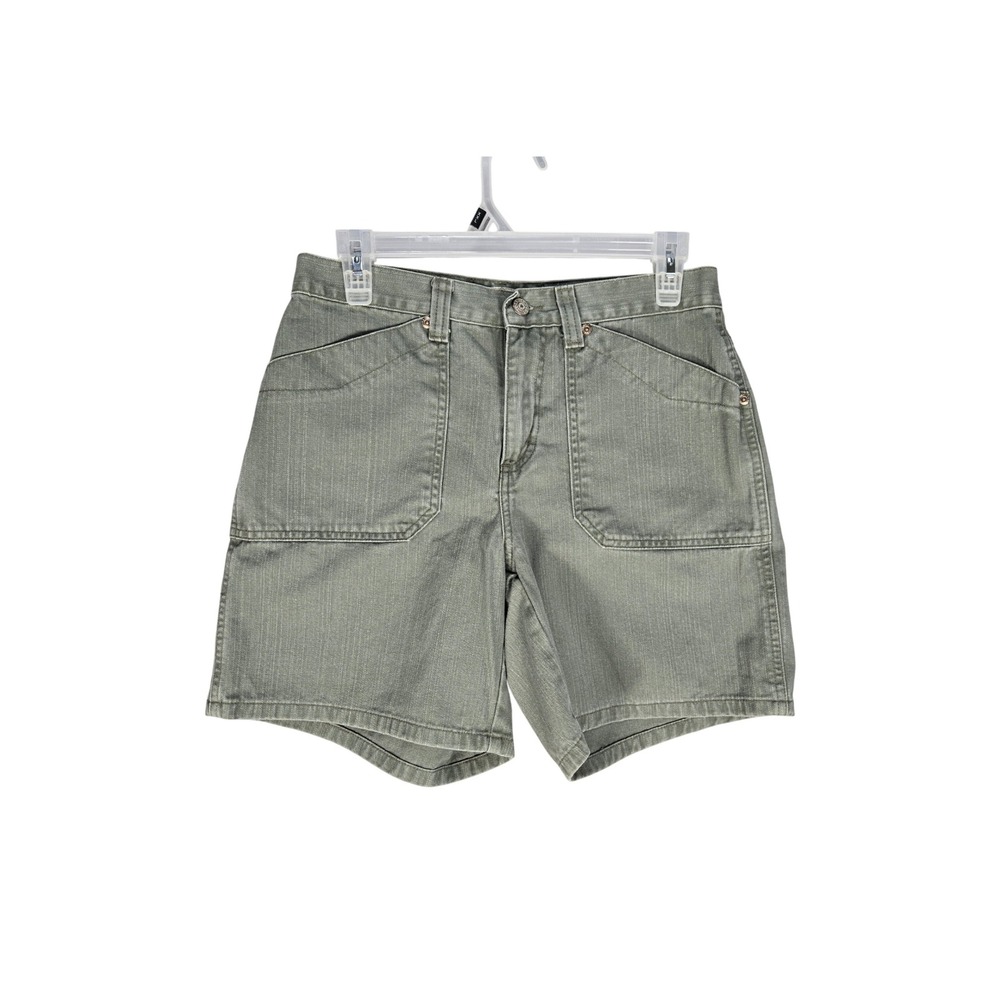 Faded Glory Vintage Carpenter Shorts Womens 6 Sage Green Utility EUC